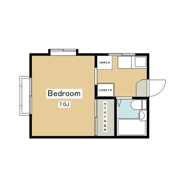 コスモス(1K/1階)の間取り写真