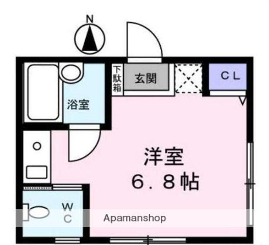 コンフォール杉並パークサイド(ワンルーム/1階)の間取り写真