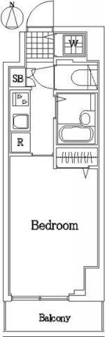 フェニックス武蔵関(1K/4階)の間取り写真