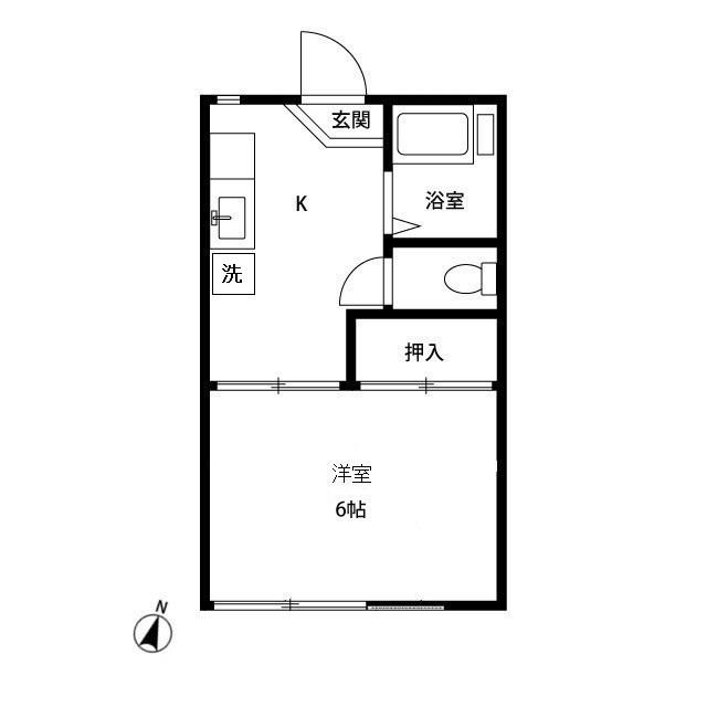 ドゥエル南荻窪(1K/2階)の間取り写真