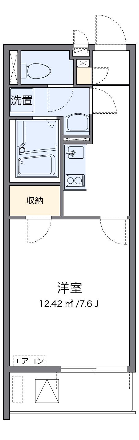 クレイノMOONⅡ(1K/3階)の間取り写真