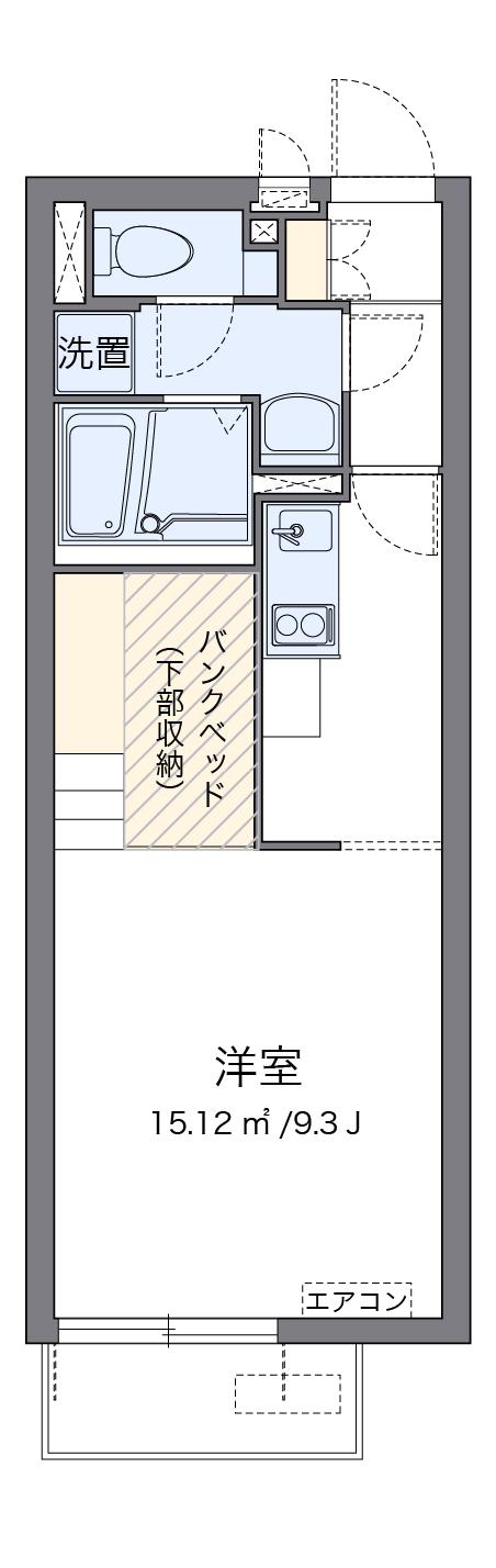 ミランダ深大寺(ワンルーム/2階)の間取り写真