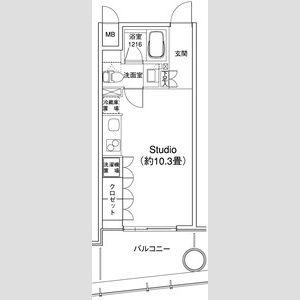 YOTSUYARESIDENCE(ワンルーム/8階)の間取り写真