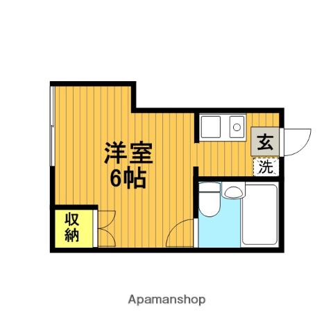 ミヤビハイツ(ワンルーム/1階)の間取り写真