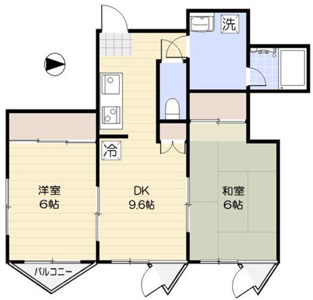 国分寺司ハイツ(2DK/1階)の間取り写真