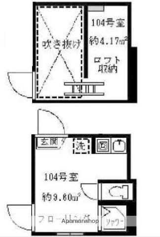 ソフィアジェラート(ワンルーム/1階)の間取り写真