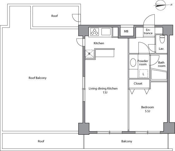 レジディア上落合 6階階 間取り