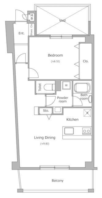 ゼフィルスB(1LDK/3階)の間取り写真
