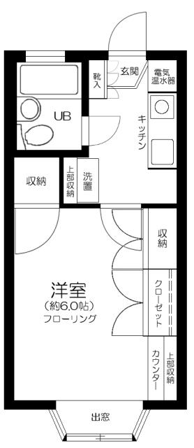 メゾン大野Ⅲ(1K/1階)の間取り写真