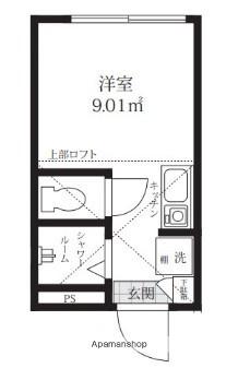 PREMIER笹塚(ワンルーム/2階)の間取り写真