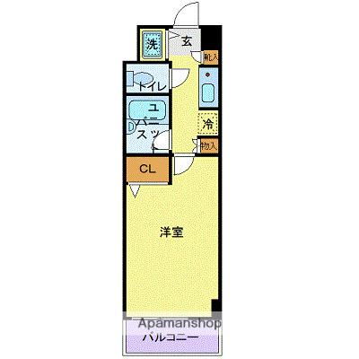 CITY SPIRE国分寺(1K/4階)の間取り写真