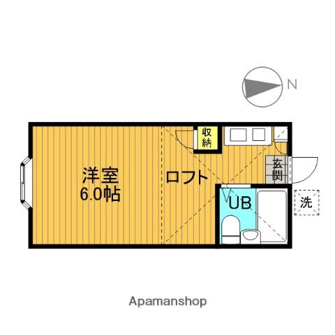 リバコート石神井公園(ワンルーム/2階)の間取り写真