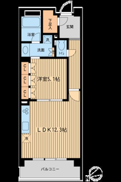 HF若林公園レジデンス 3階階 間取り