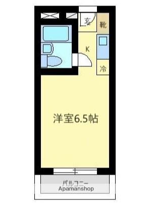 中央本線 国立駅 徒歩12分 3階建 築35年(ワンルーム/2階)の間取り写真