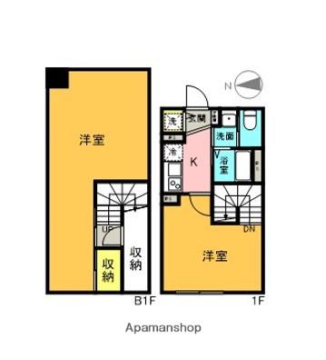 アイレア中野(1LDK/1階)の間取り写真