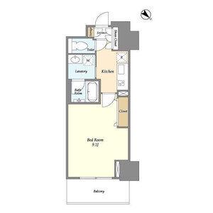 フロンティア新宿タワー(1K/10階)の間取り写真