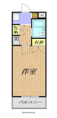 グラマシー若林(1K/3階)の間取り写真