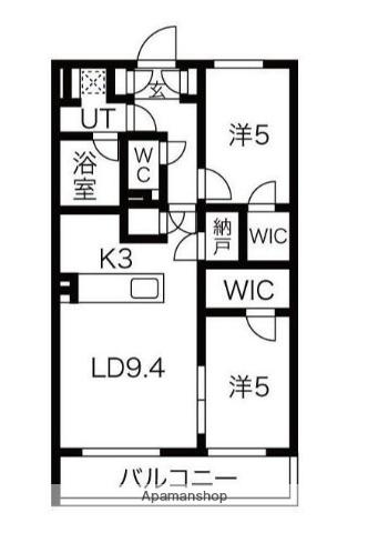 テラス上石神井ウエスト(2LDK/3階)の間取り写真