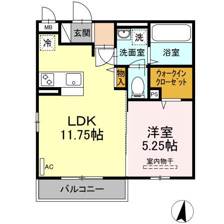 FAIRY TAIL(1LDK/3階)の間取り写真