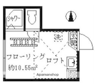 フェリスパルフェ(ワンルーム/2階)の間取り写真
