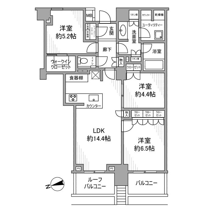 ブランズ牛込柳町 6階階 間取り