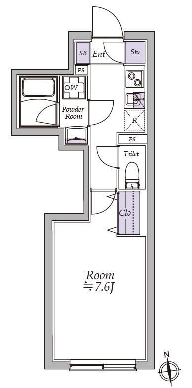 アトリオフラッツ高円寺(1K/3階)の間取り写真