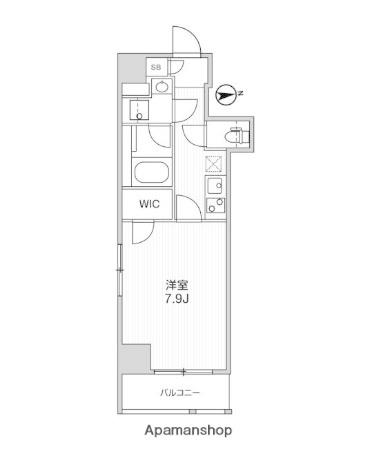 GRANDUO下北沢11(1K/2階)の間取り写真