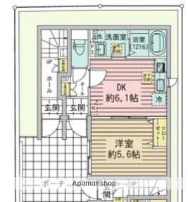 CREA COURT OGIKUBO MOMOI(1DK/1階)の間取り写真