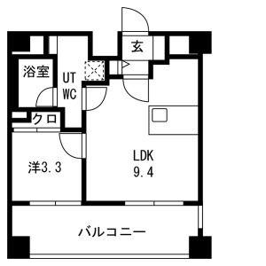 スパシエ幡ヶ谷(1LDK/7階)の間取り写真