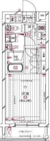 REGALIZ新高円寺(1K/2階)の間取り写真