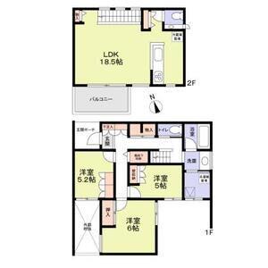 中央本線 荻窪駅 徒歩12分 2階建 新築(3LDK)の間取り写真