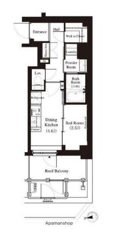 アーバンパーク江古田の森(1DK/6階)の間取り写真