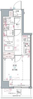 CREVISTA NAKANO(1K/6階)の間取り写真