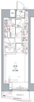 CREVISTA NAKANO(1K/3階)の間取り写真