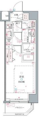 CREVISTA NAKANO(1K/3階)の間取り写真