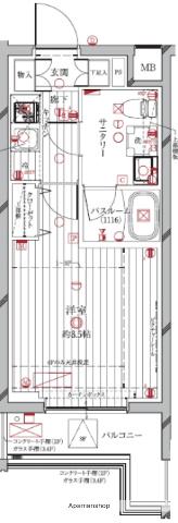 REGALIZ中野鷺宮(1K/2階)の間取り写真