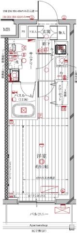 REGALIZ中野鷺宮(1K/1階)の間取り写真