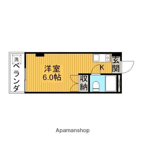 ハイツ杉山(1K/4階)の間取り写真