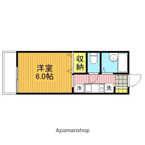 スウェリングハイツ(1K/1階)の間取り写真