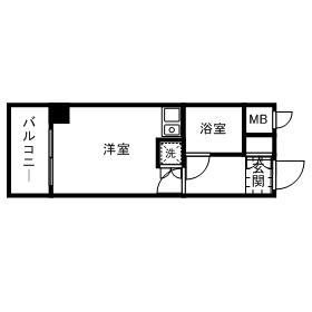 ライオンズマンション方南町駅前(ワンルーム/8階)の間取り写真