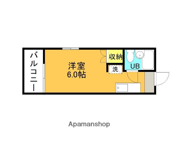 メゾンK(ワンルーム/2階)の間取り写真
