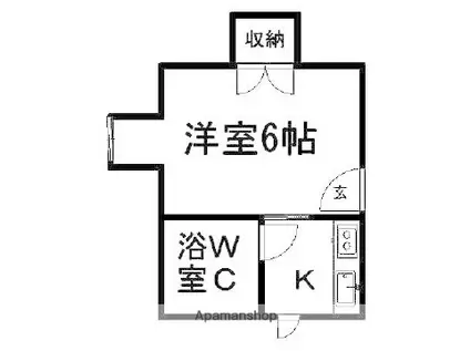 コーポ松庵(1K/1階)の間取り写真
