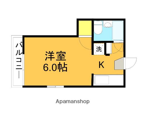 パールハイツ(ワンルーム/2階)の間取り写真
