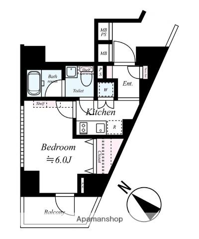 ブライズ駒澤(1K/3階)の間取り写真