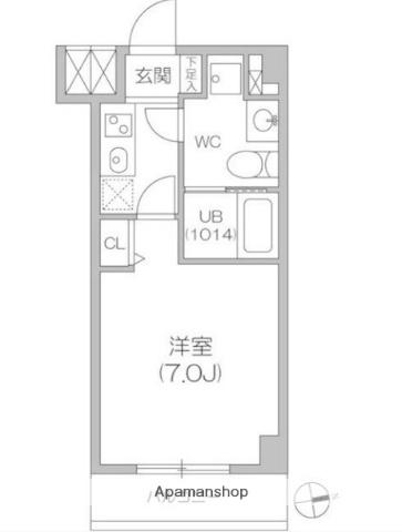 ガーラプレイス八幡山壱番館(1K/3階)の間取り写真