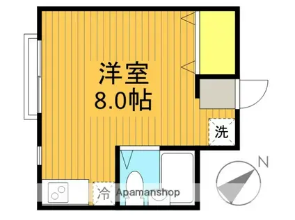 パークサイドカタクラ(ワンルーム/2階)の間取り写真