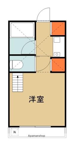 エクセランス小金井(1K/2階)の間取り写真