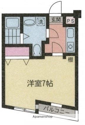 グエルサカエ羽根木(1K/2階)の間取り写真