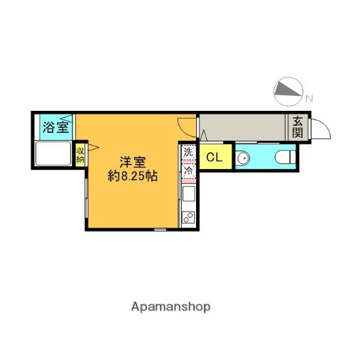 エスパス ラフィネ(1K/1階)の間取り写真