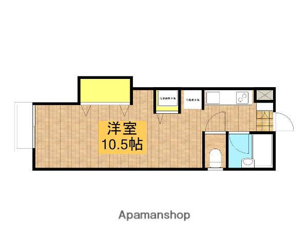 グレーコートむさしの(ワンルーム/2階)の間取り写真